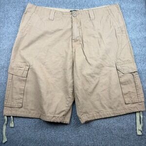 Burnside Cargo Shorts Men's 42 Tan Ripstop Multi Pocket Utility Casual‎ Outdoor